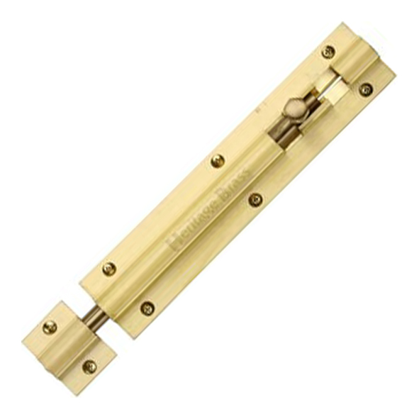 C1582 6-SB • 152 x 032mm • Satin Brass • Heritage Brass Straight Barrel Bolt